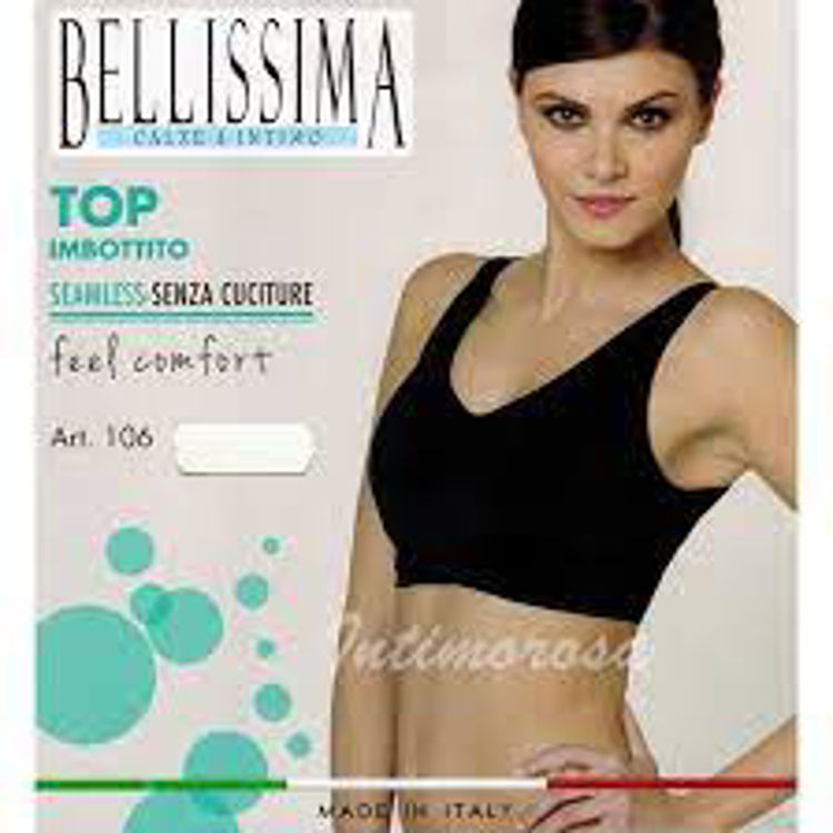 Picture of 106-BELLISSIMA SEAMLESS WIDE SHOULDERED BRA - REMOVABLE CUPS